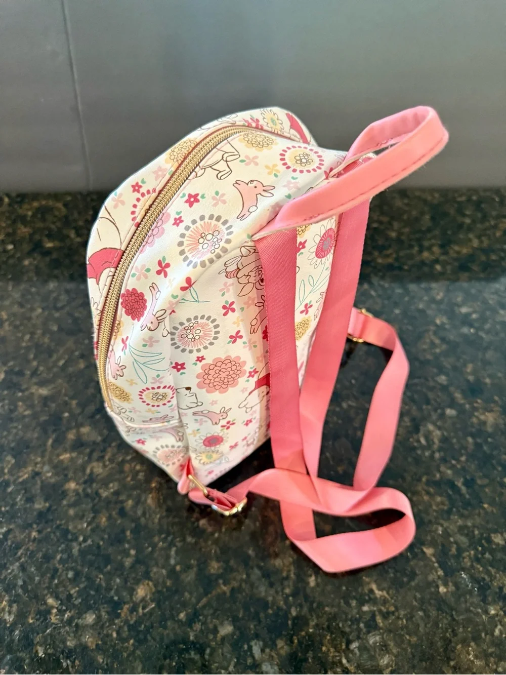 Disney Winnie the Pooh Kids Pink Floral Backpack